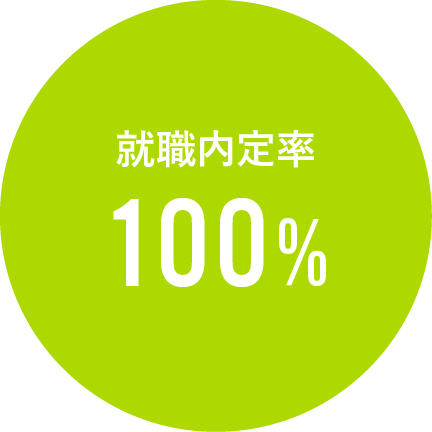 就職内定率100%